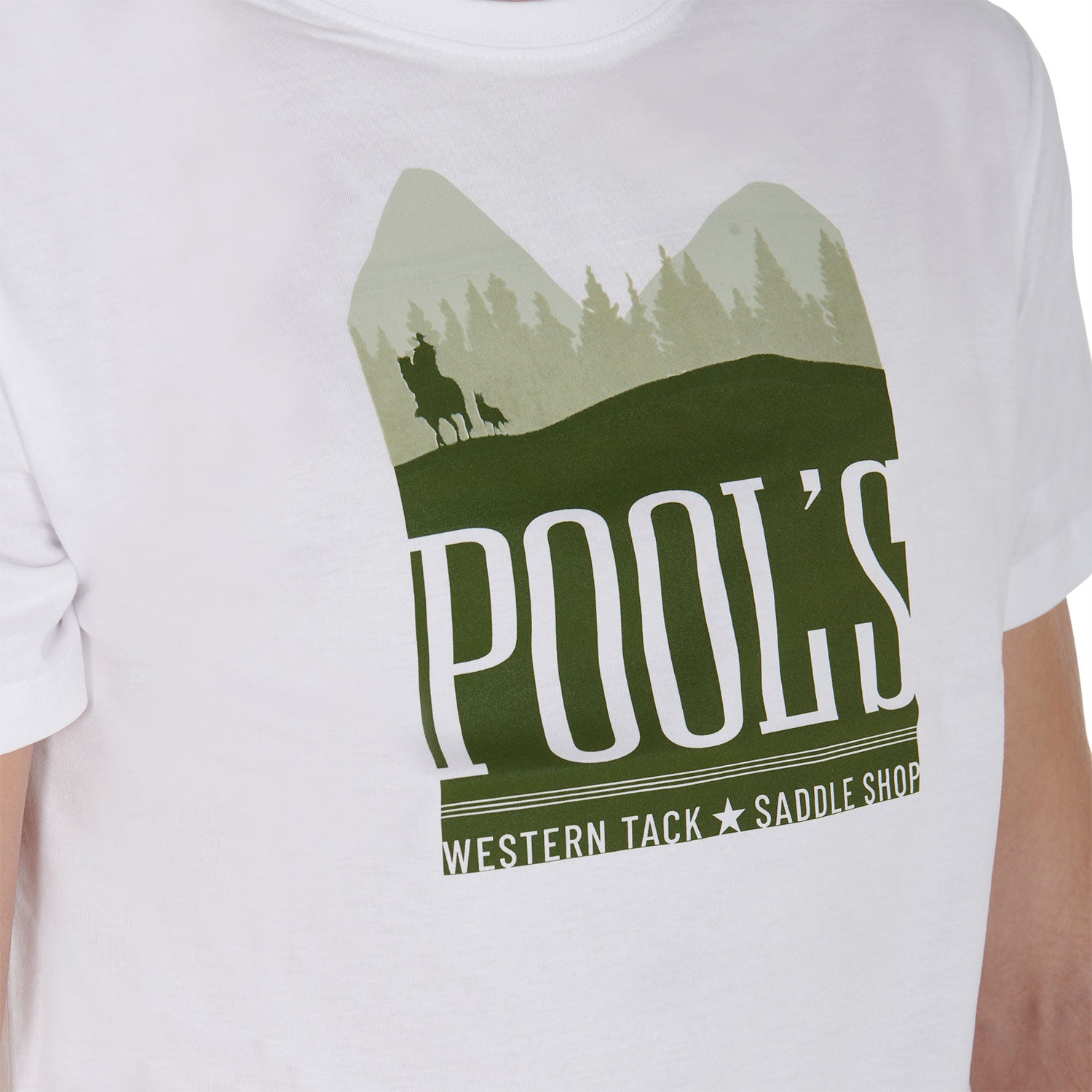 T-shirt uomo mezza manica Pool's in morbido cotone con stampa Yellowstone