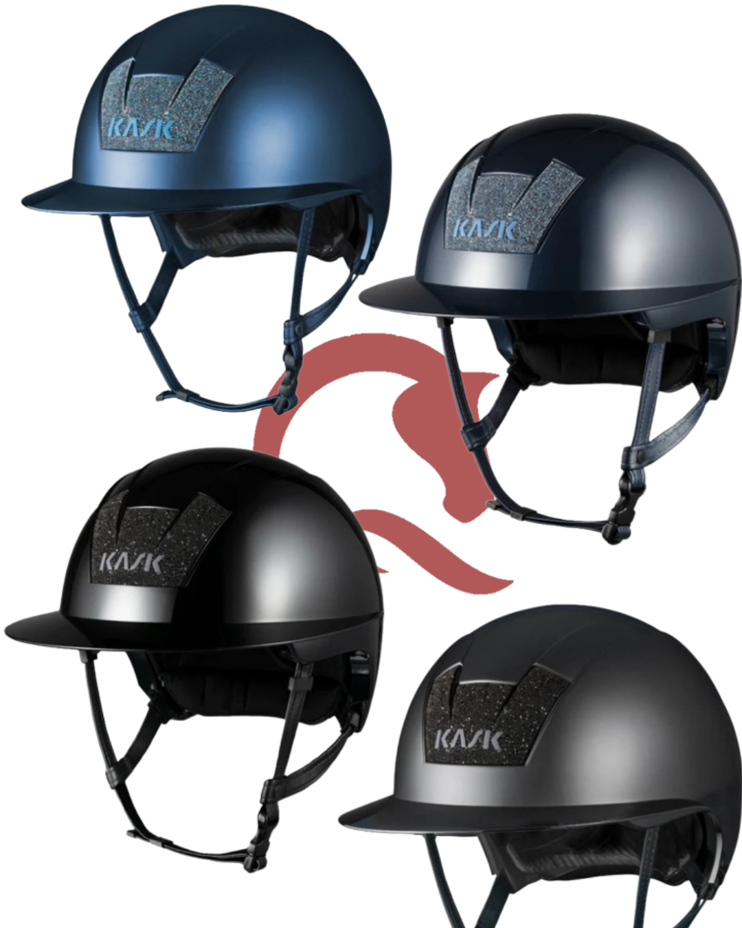 Casco Equitazione Donna Kask Kooki Lady Crystal Carpet con Brillantini