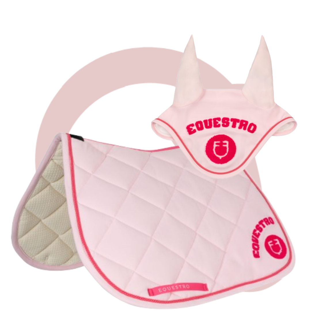 kit Sottosella e Cuffietta Equestro con logo su patch in spugna