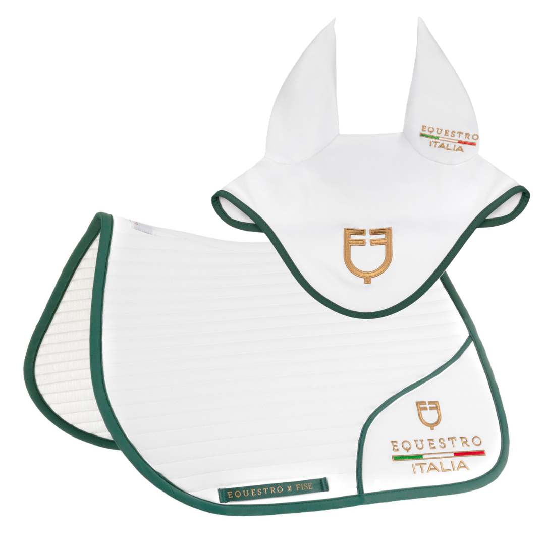 Kit Sottosella + Cuffietta in tessuto tecnico Equestro X FISE 100