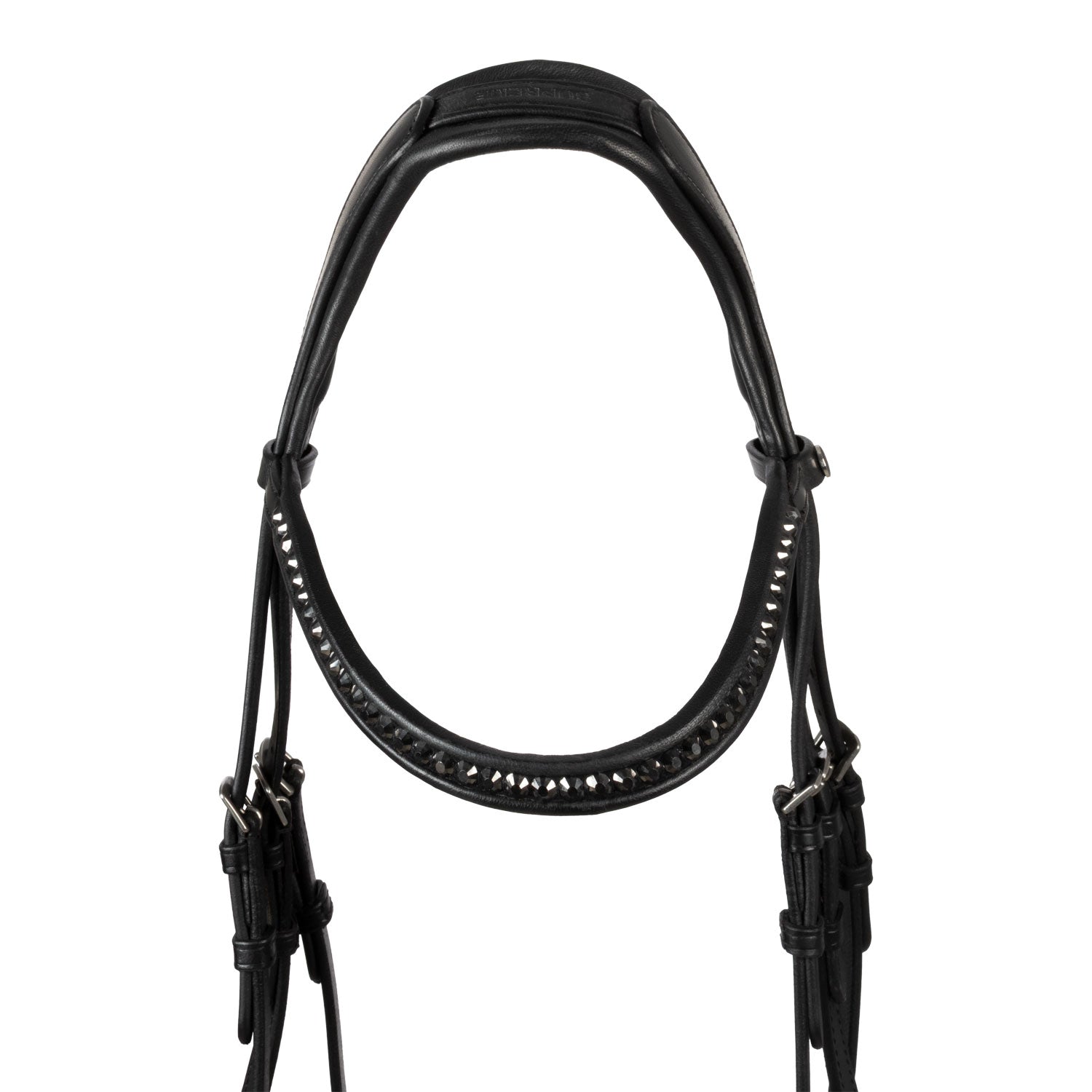 Supreme Testiera Dressage Modello Hemelite con Redini in Gomma