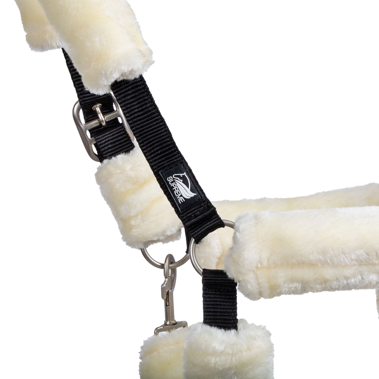 Supreme Cavezza in Nylon con Inserti Lana Sintetica