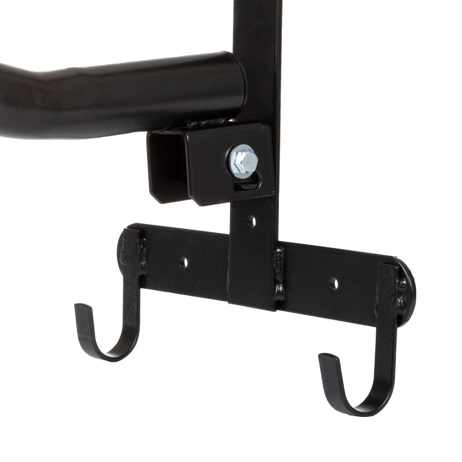 Poggiasella pieghevole per due selle con aggancio al box e 2 portabiglie