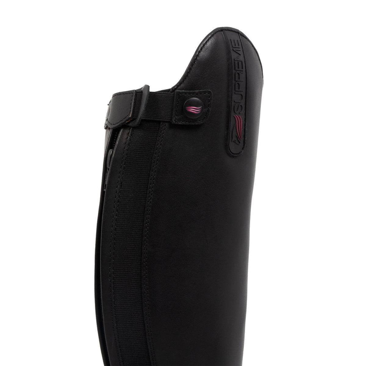 Supreme Stivali Unisex in Morbida Pelle con Zip Posteriore