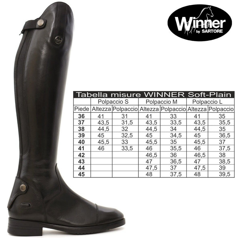 Stivali Equitazione Winner con tecnologia Soft Plain senza lacci