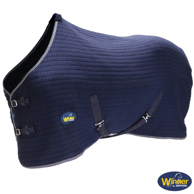 Coperta tecnica termica Thermal blu, favorisce l'asciugatura e si autoregola