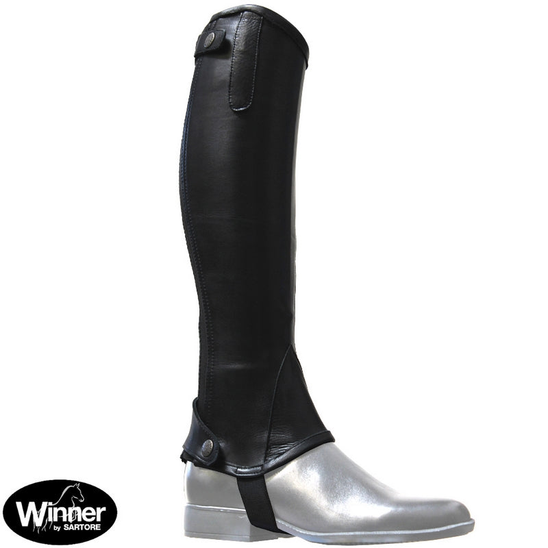 Ghette Winner in pelle con cinturini