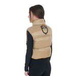 Equestro women's cropped nylon rip stop vest - Colore BEIGE