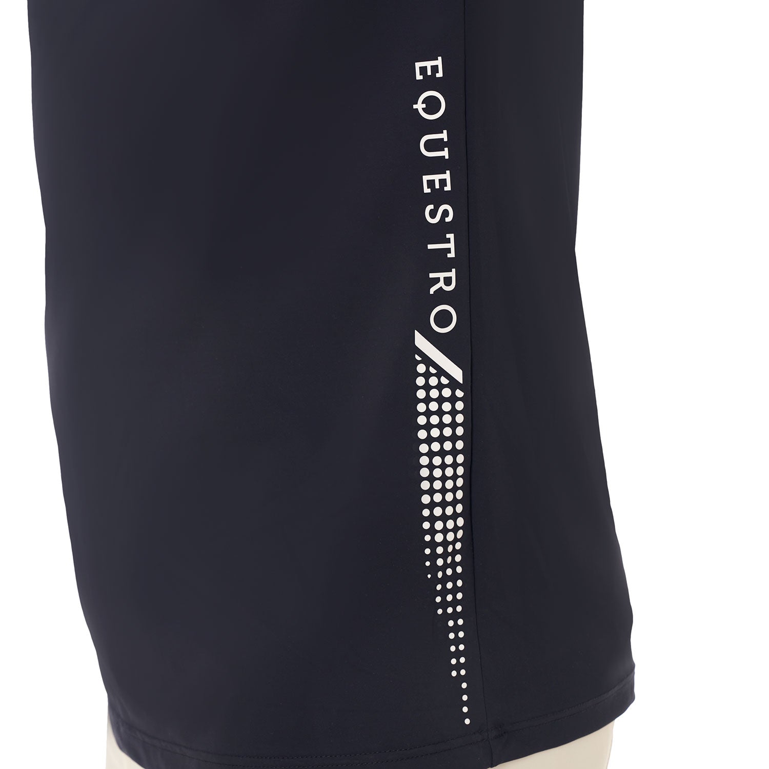 Equestro men's training bicolor polo shirt ss zip - Colore NAVY BLAZER (18-3923)/ANTIQUE WHITE (11-0105)