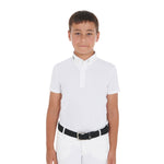 Equestro polo bambino manica corta modello arsen - neutra