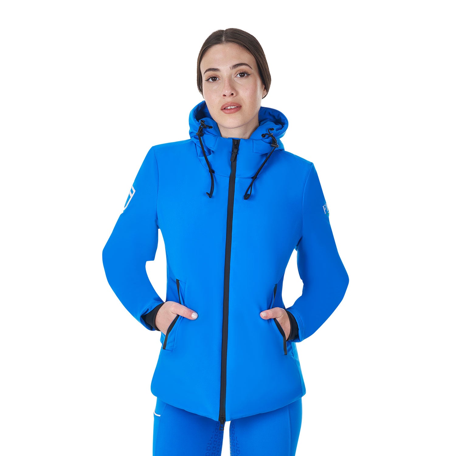 Equestro women's basic puffer jacket equestroxfise - Colore AZZURRO SAVOIA (19-4150)