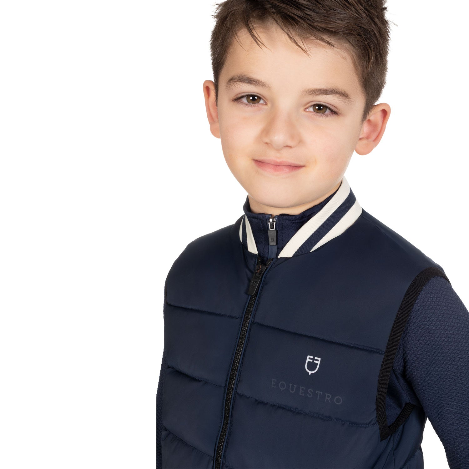 Equestro boy's nylon vest - Colore NAVY BLAZER (19-3923)