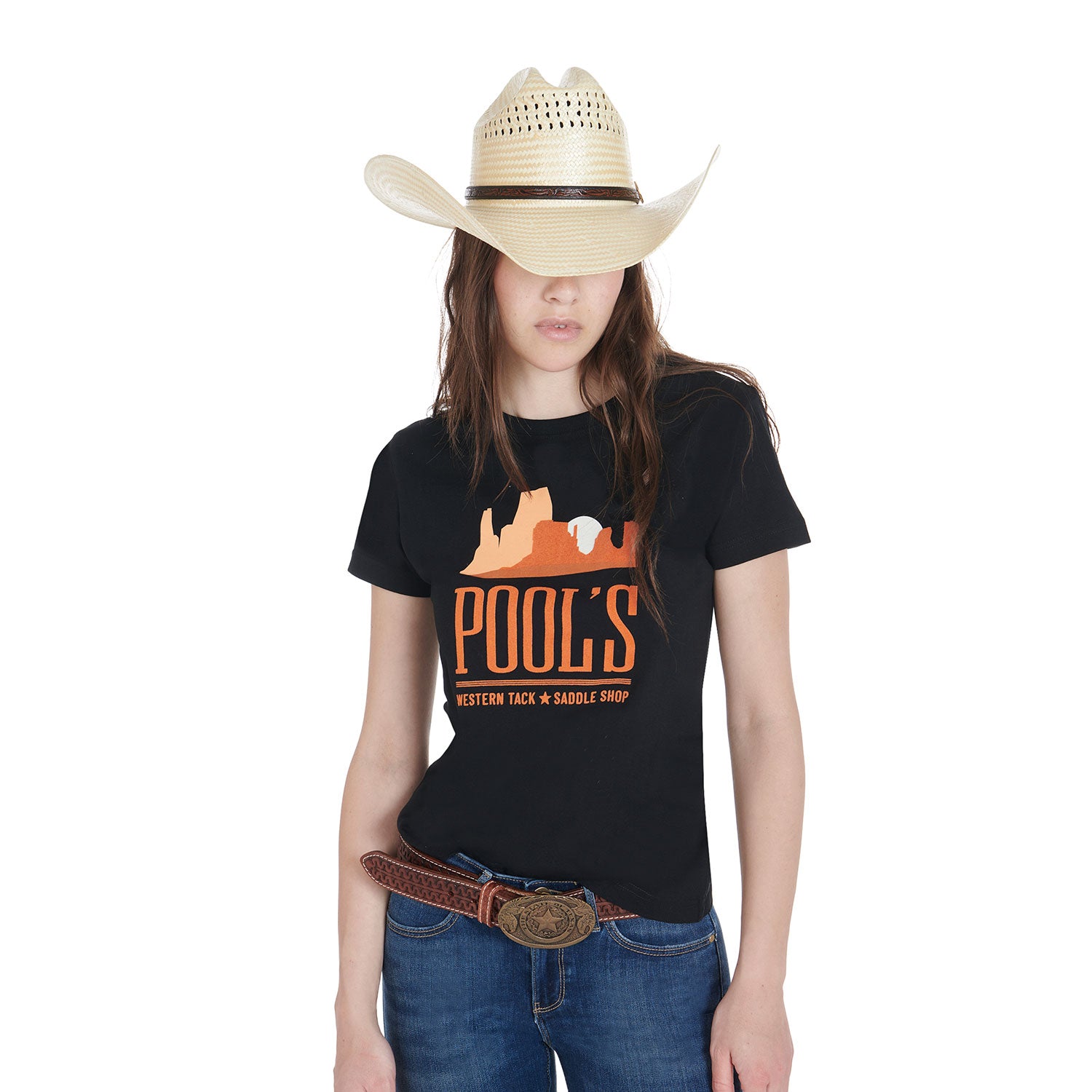 Pool's mountain woman cotton t-shirt - neutra