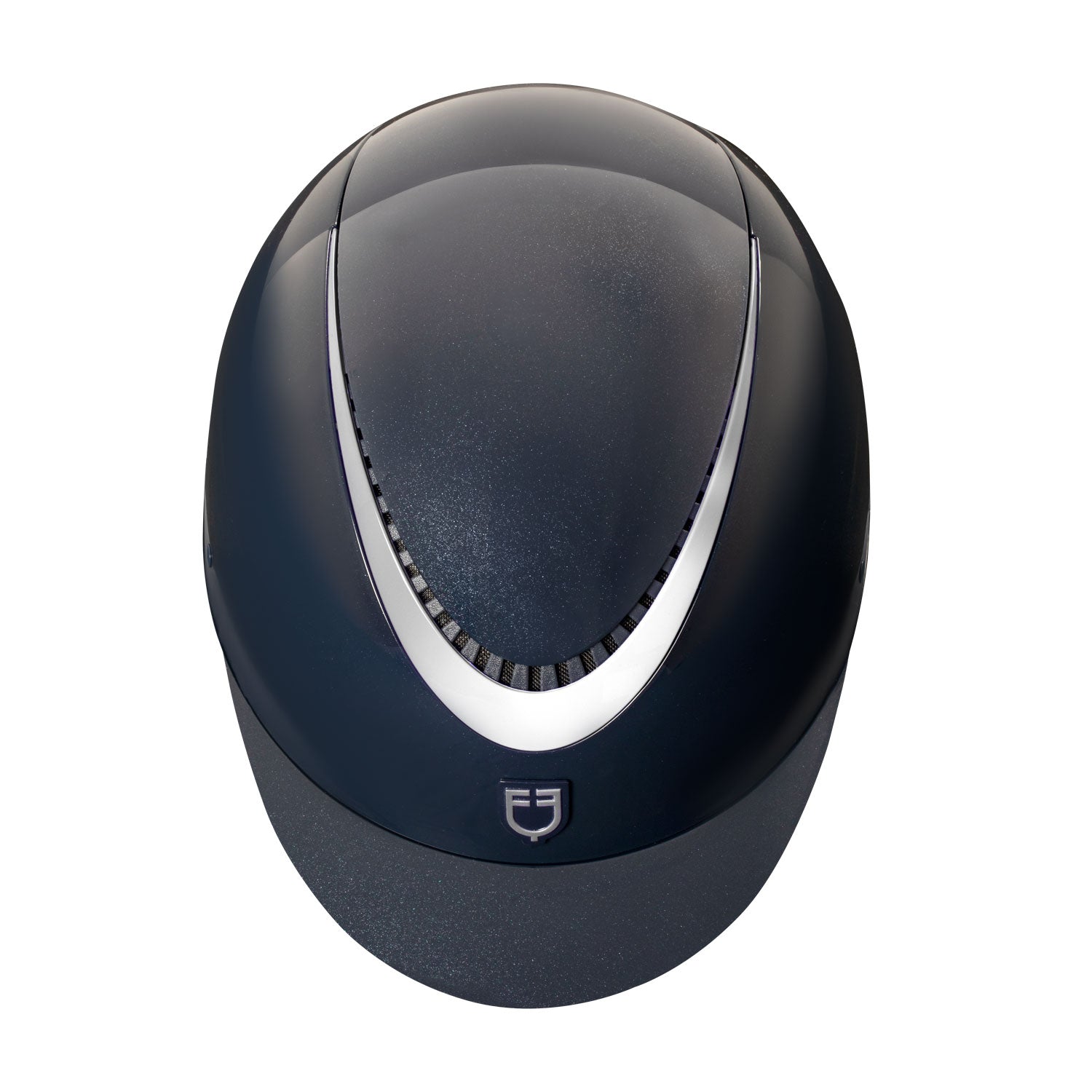Equestro unisex galaxy shine helmet rowel fitting - Colore NAVY/SILVER