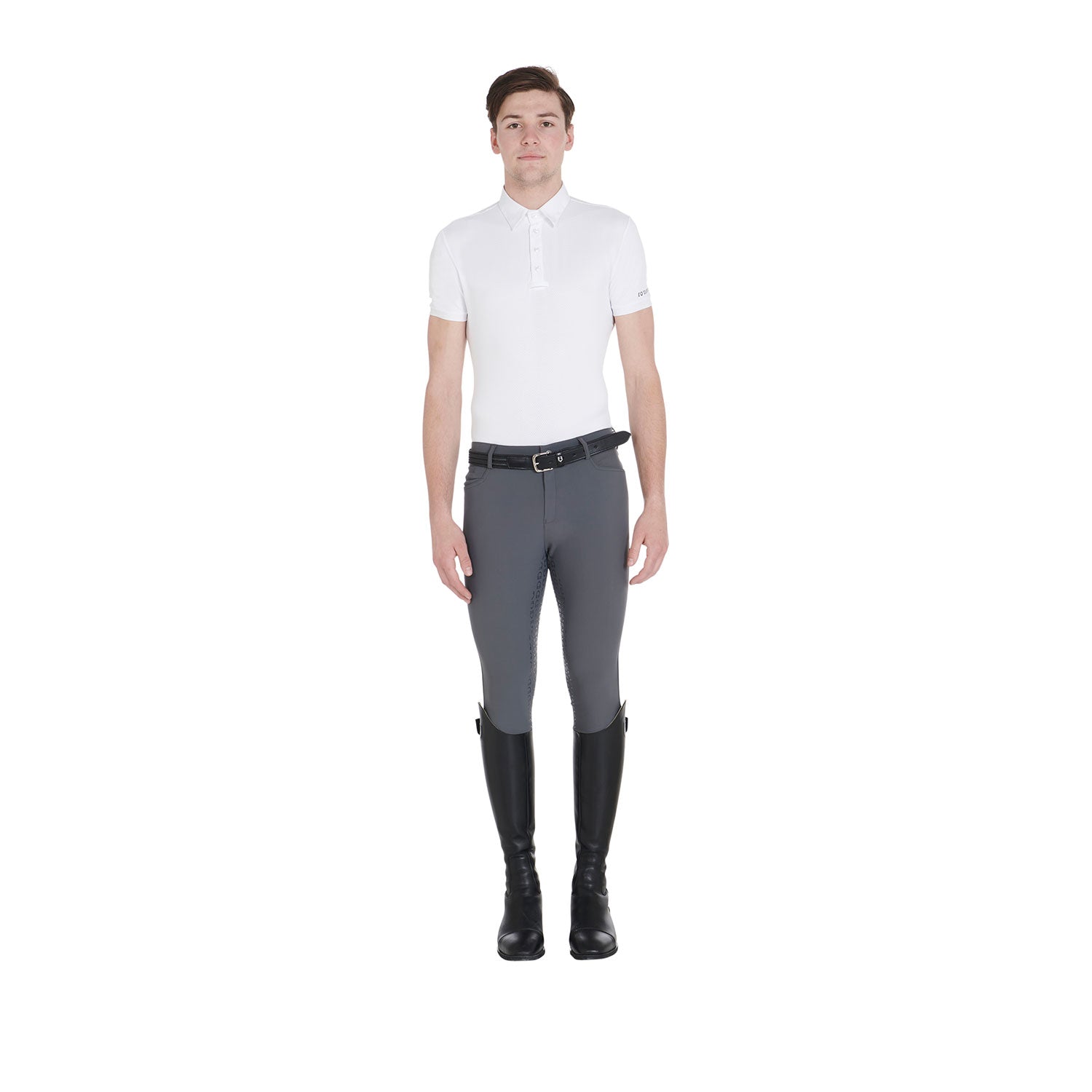 Equestro pantaloni equestro uomo modello aria full grip - Colore ASPHALT (19-0201)