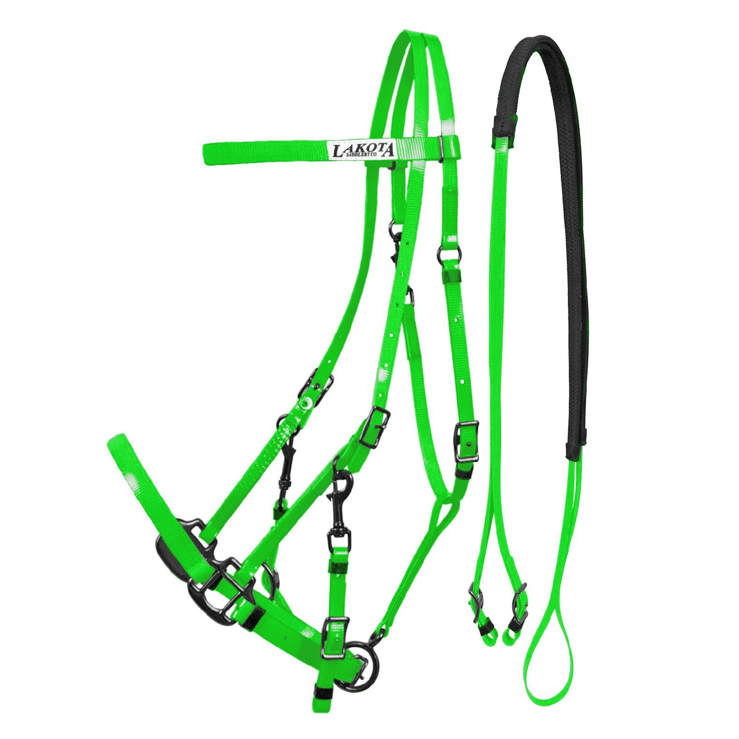 Lakota testiera cavezza biothane lakota - Colore LIGHT GREEN