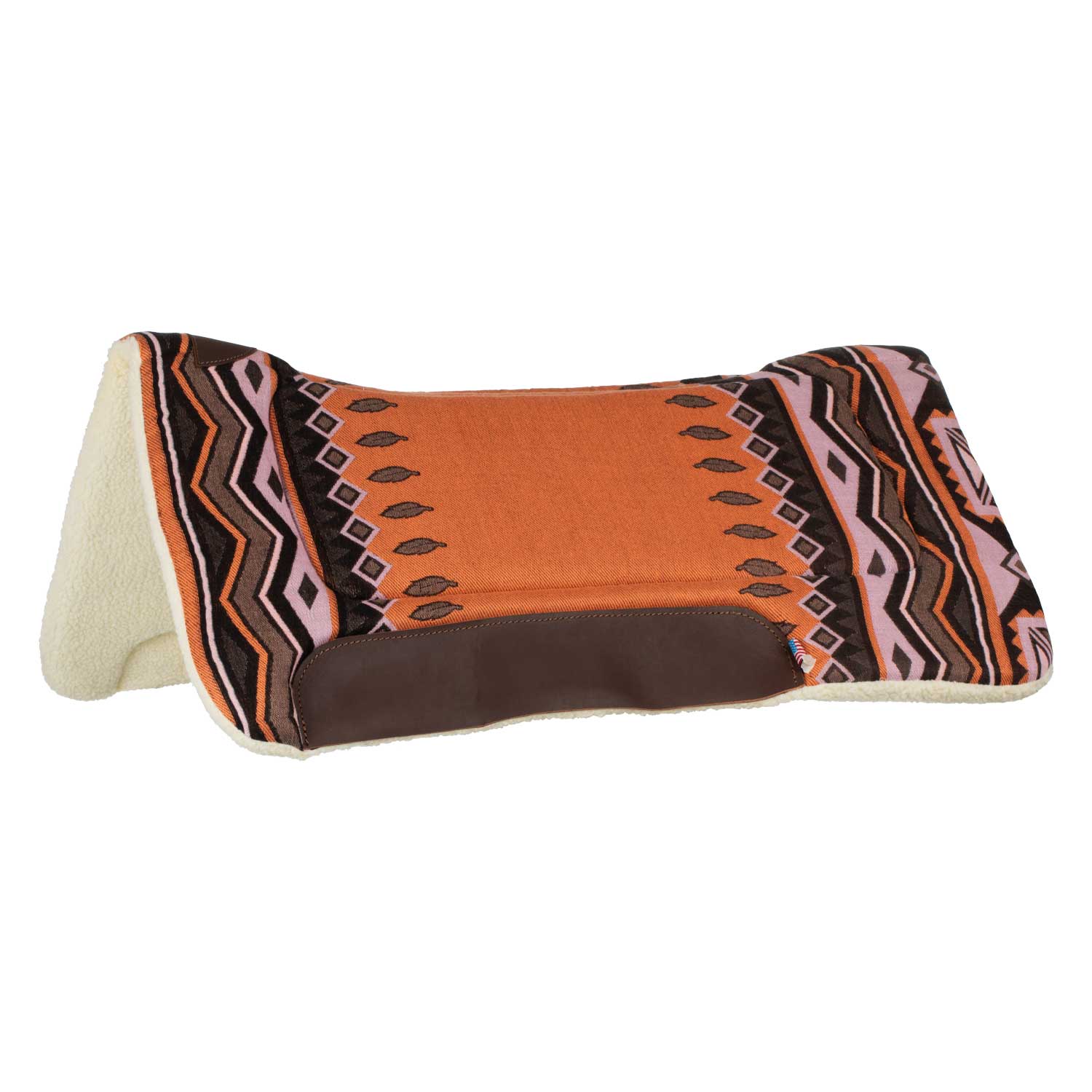 Pool's wyoming western saddle pad eco wool padding - Colore ORANGE/BROWN
