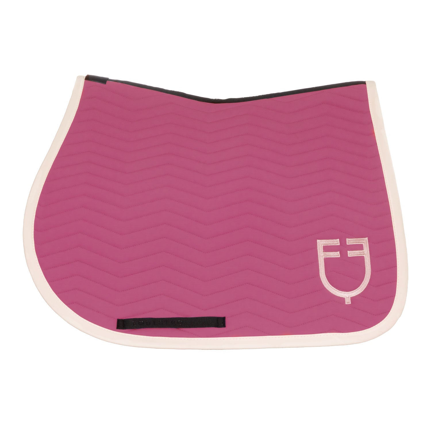 Equestro wave quilting jumping saddle pad - Colore CHATEAU ROSE (17-2120)/ANTIQUE WHITE (11-0105)