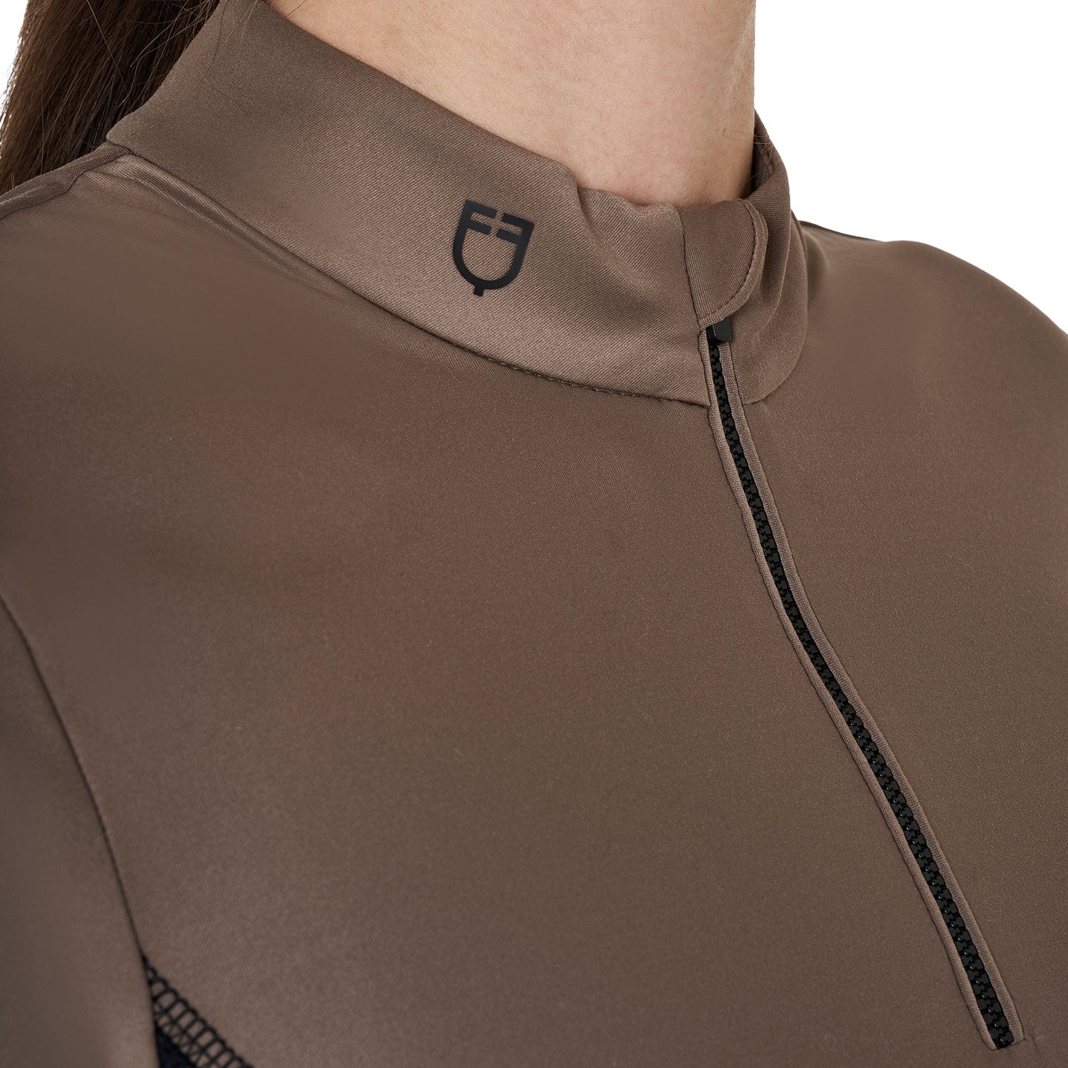 Equestro woman technical training polo - Colore WALNUT (18-1112)