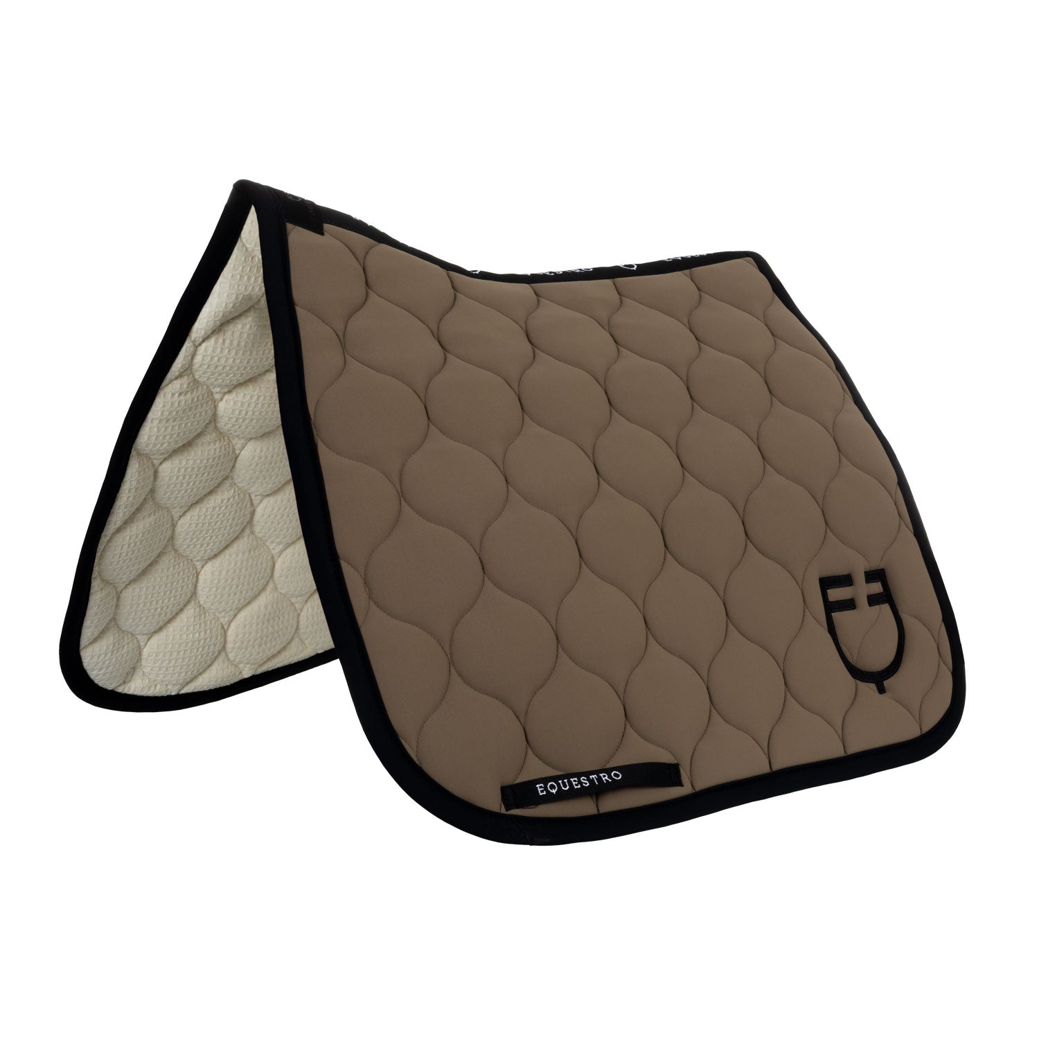 Equestro dressage saddle pad onion jersey black line edition - neutra