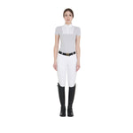 Equestro polo donna manica corta modello mariam - Colore GREY/WHITE