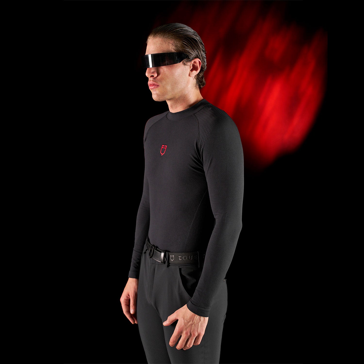 Equestro men's ridertechnology baselayer ls - Colore BLACK