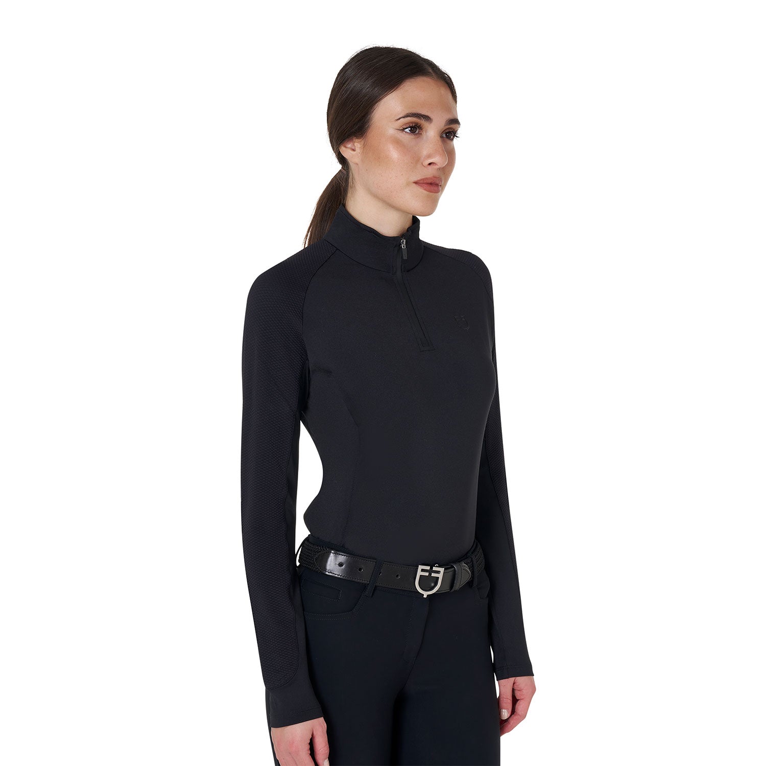 Equestro base layer donna equestro in tessuto tecnico - Colore BLACK/BLACK