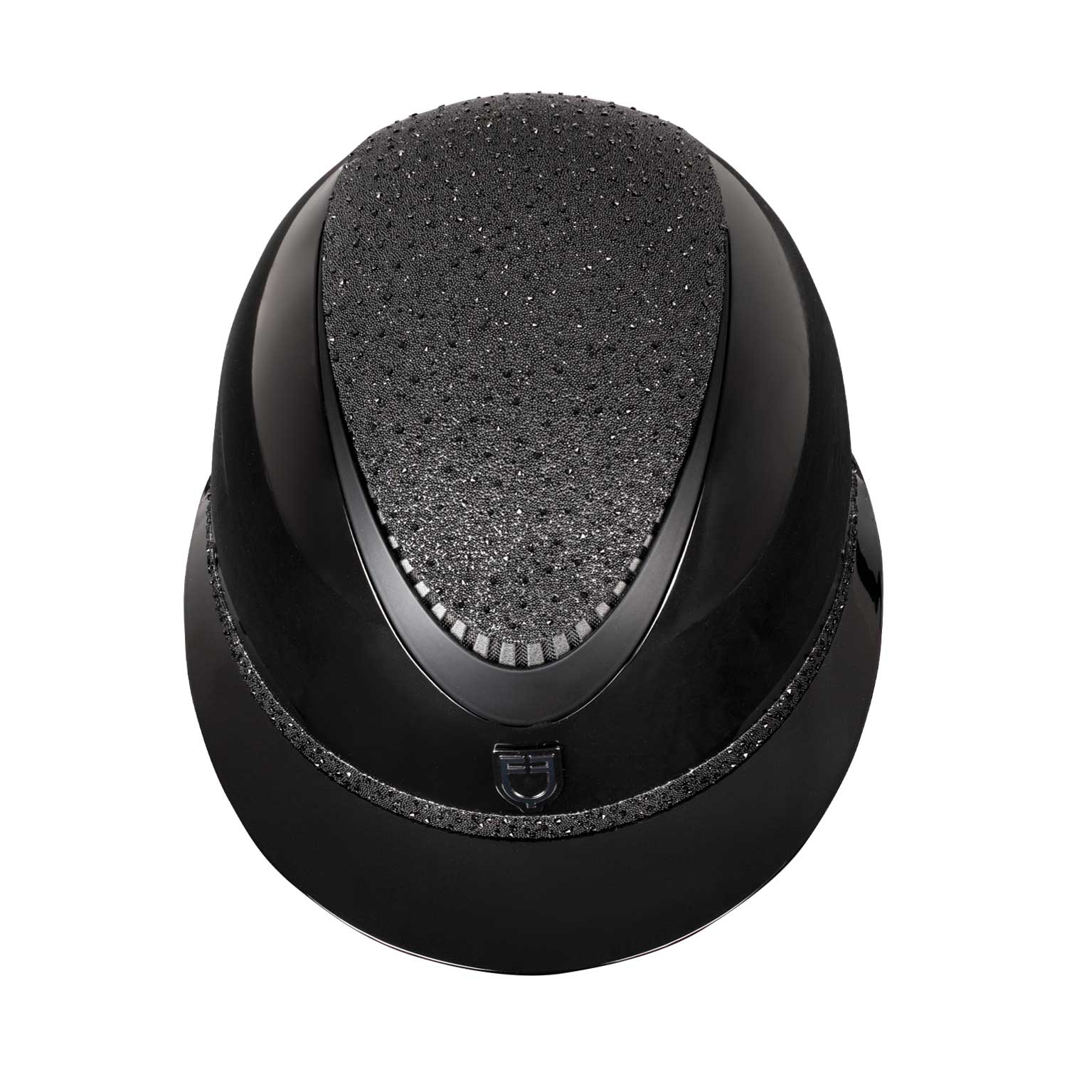 Equestro women's luxury wide visor helmet rowel fitting - Colore BLACK/BLACK