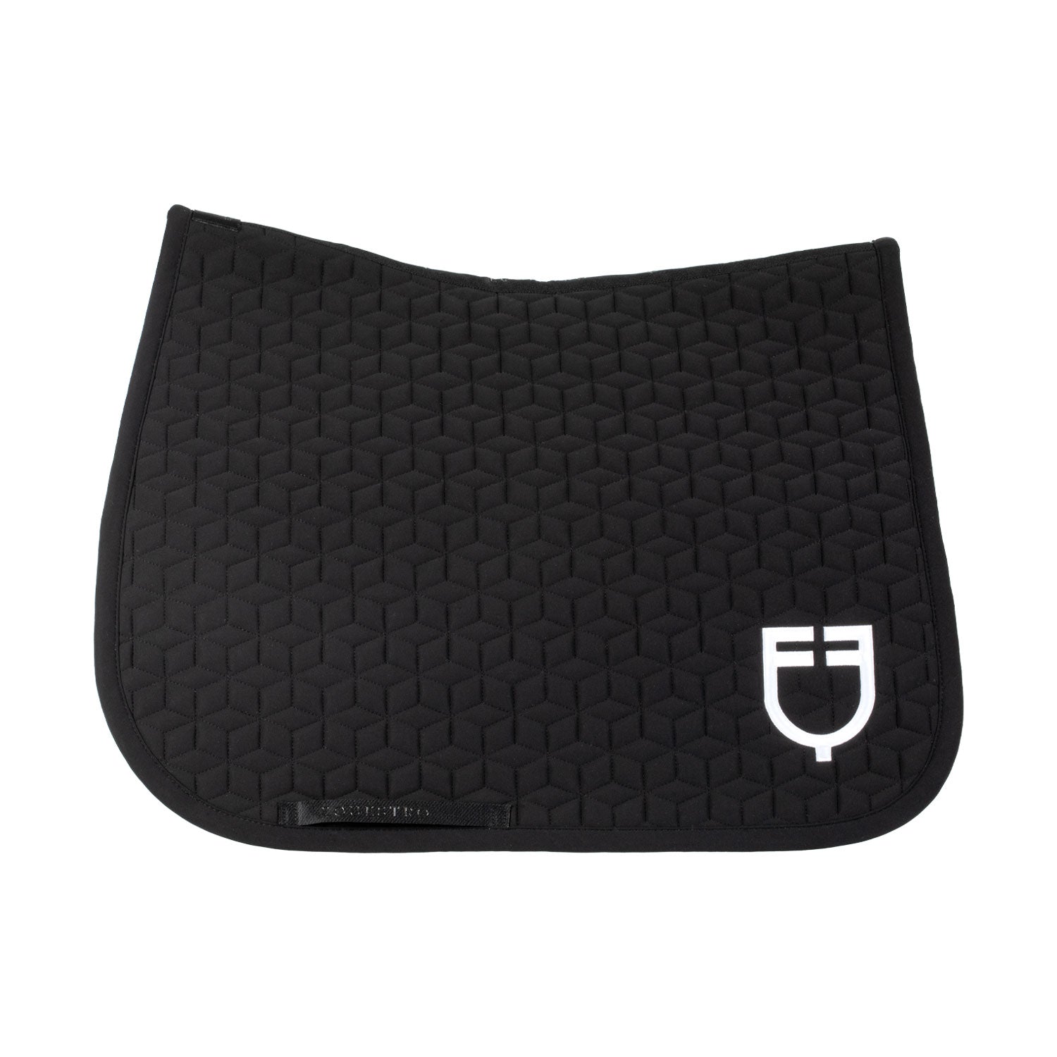 Equestro cube quilting dressage saddle pad - Colore BLACK