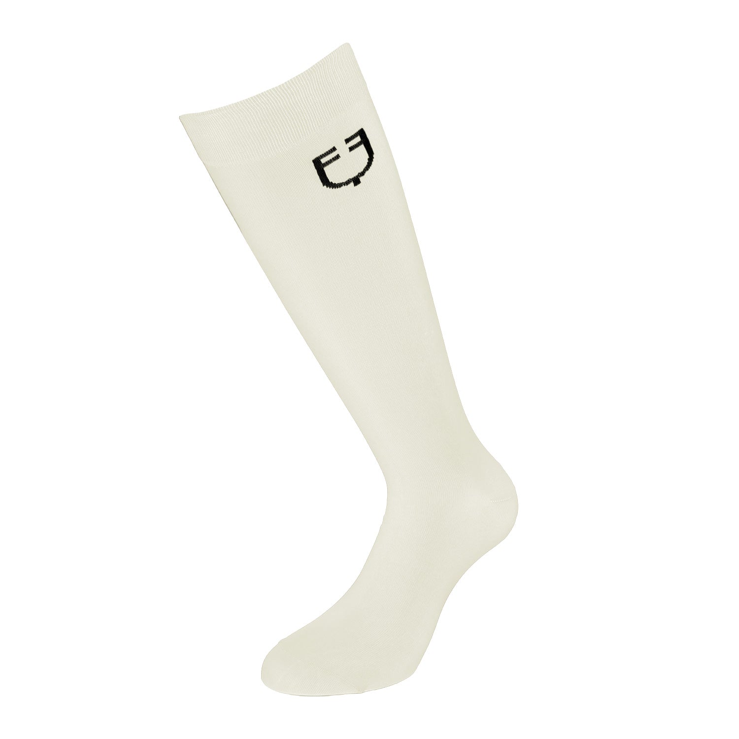Equestro unisex light basic sock - Colore ANTIQUE WHITE (11-0105)/BLACK