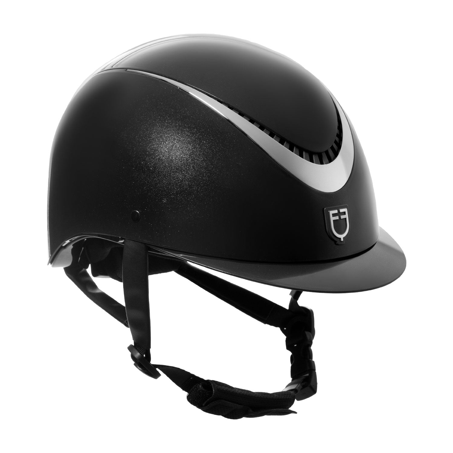 Equestro unisex galaxy shine helmet rowel fitting - neutra