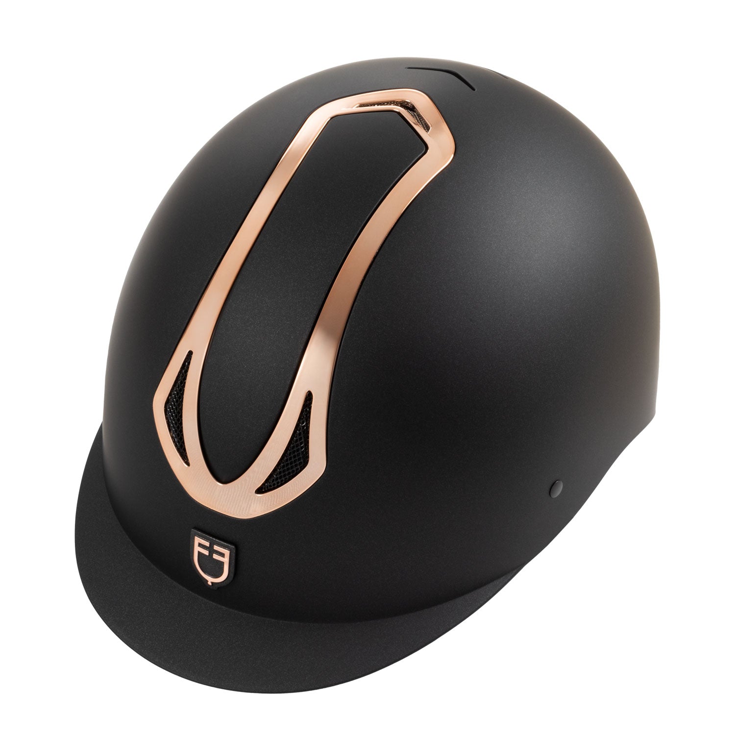 Equestro unisex azael helmet rowel fitting - Colore BLACK/ROSE GOLD