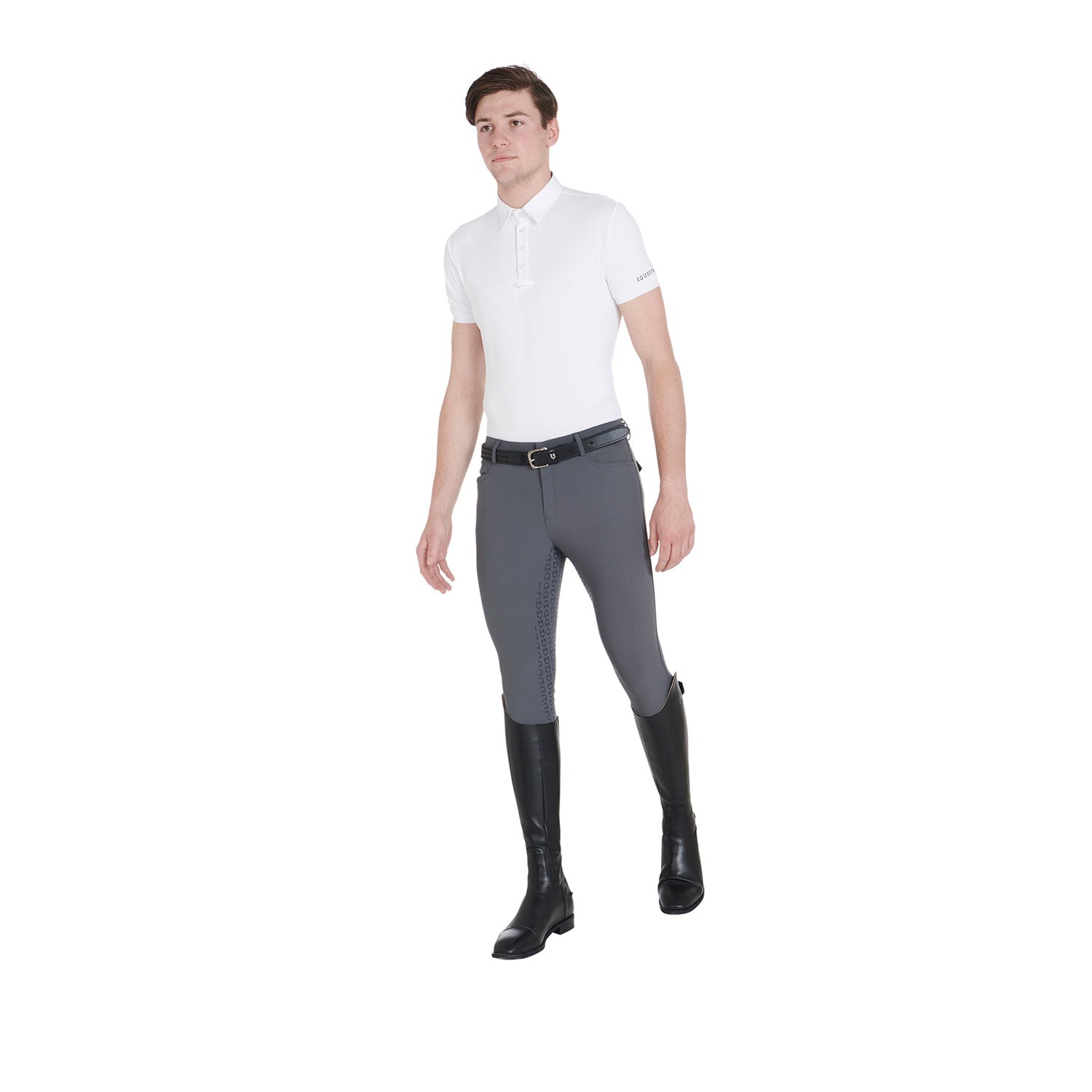 Equestro pantaloni equestro uomo modello aria full grip - Colore ASPHALT (19-0201)