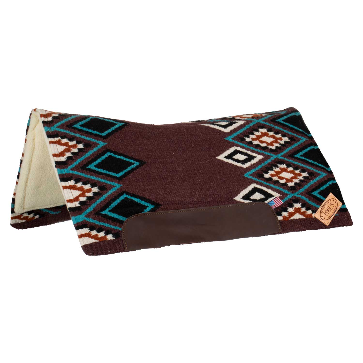 Pool's texas western saddle pad wool 33x35 - neutra