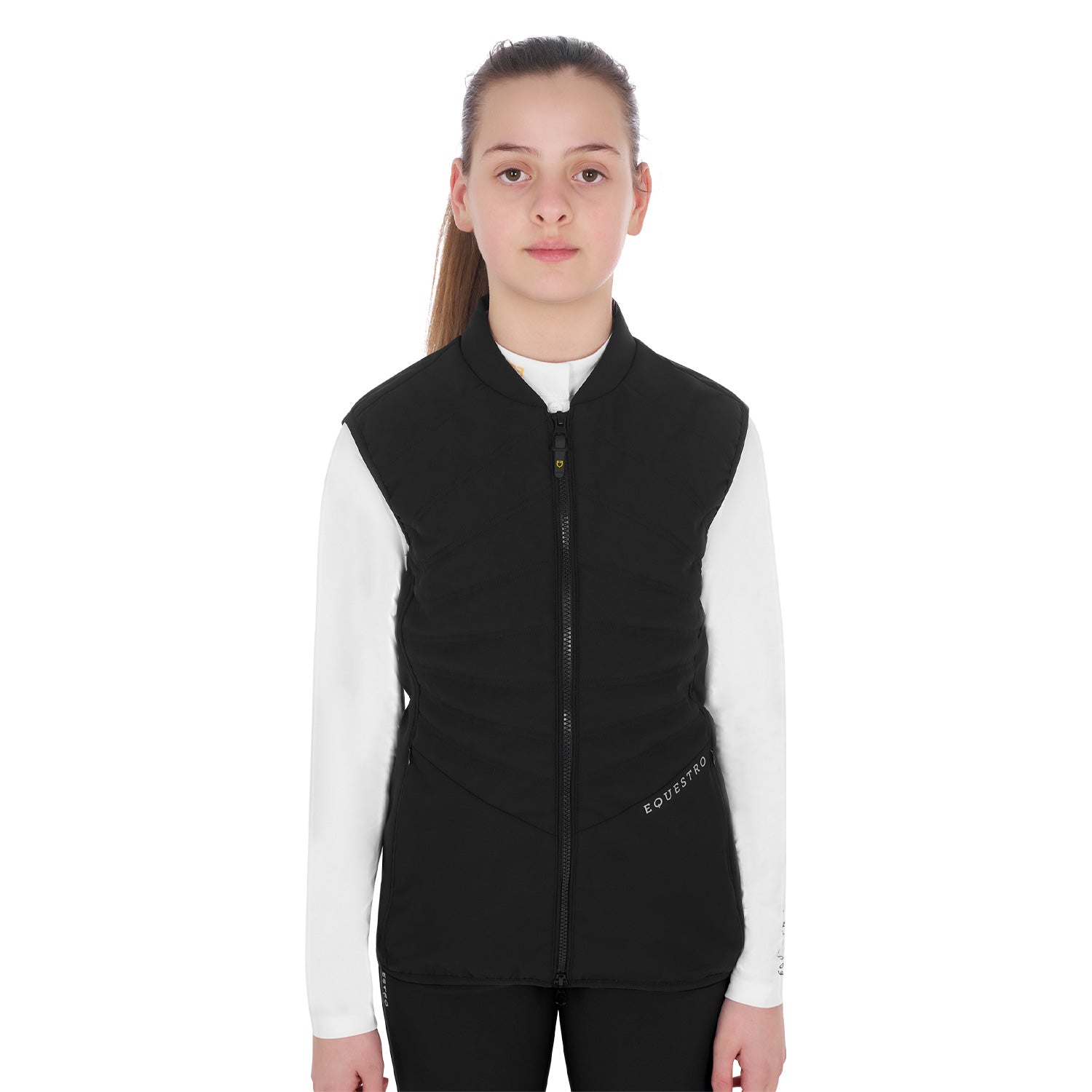 Equestro girls' down vest - neutra