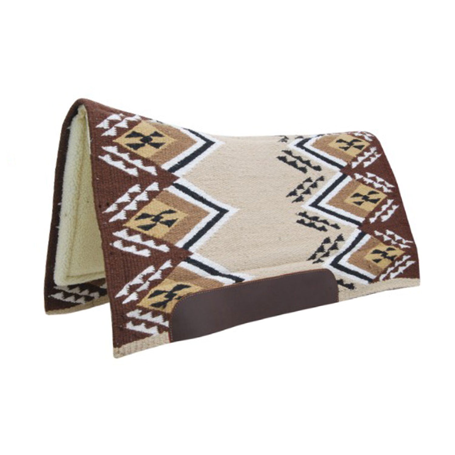 Pool's texas western saddle pad wool 33x35 - Colore BEIGE/BROWN