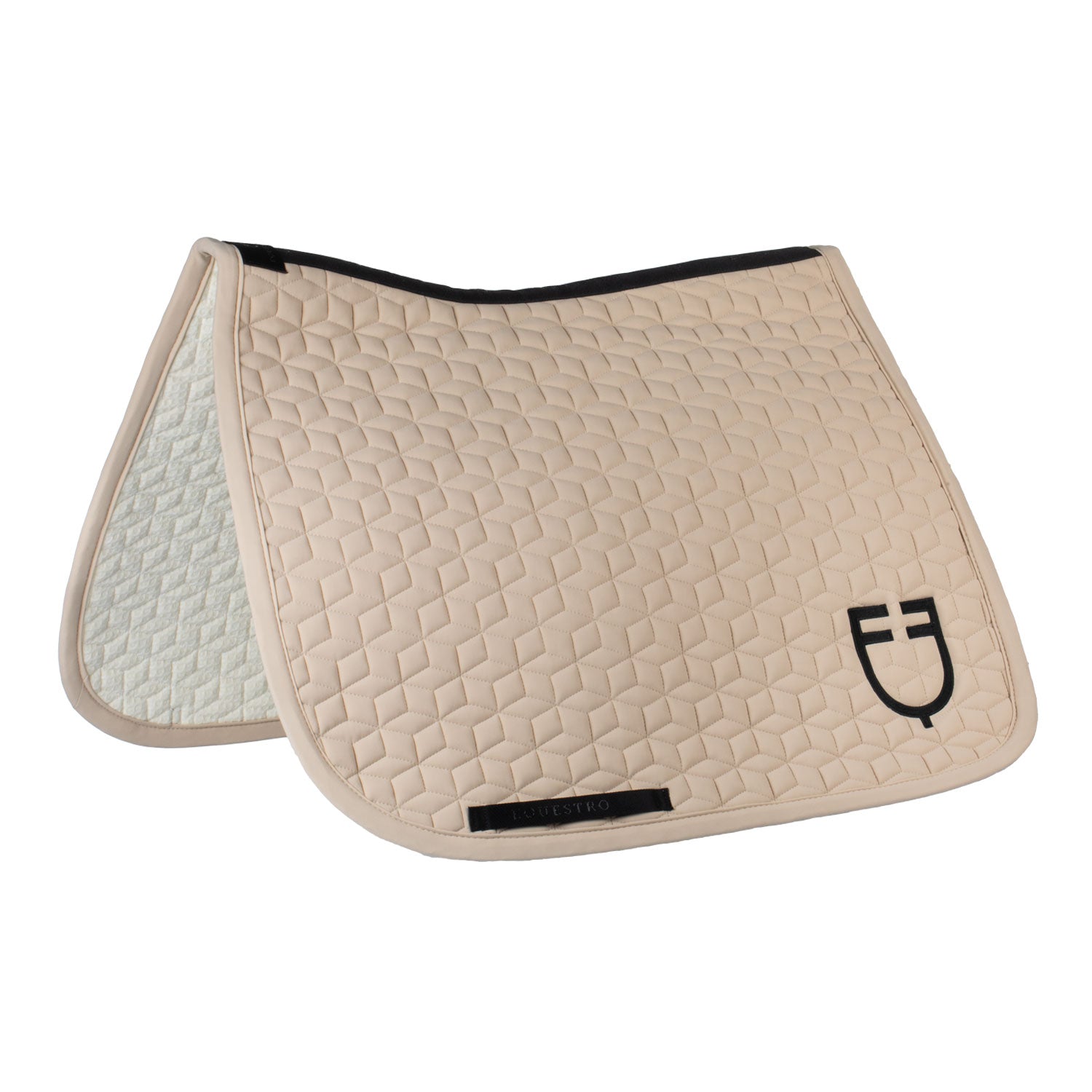 Equestro cube quilting dressage saddle pad - neutra