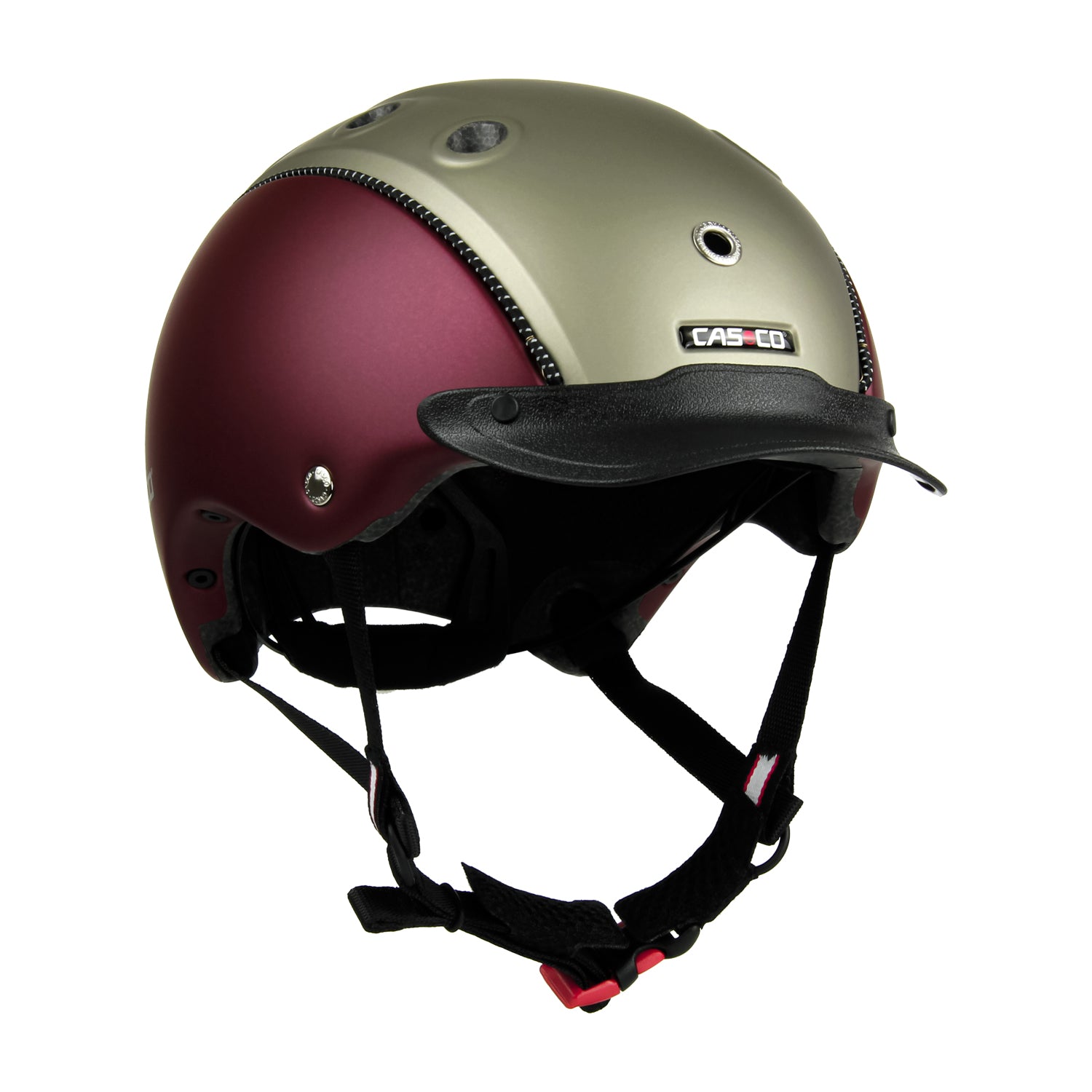 Casco cap casco bambino modello choice turnier - Colore DARK RED OLIVE MAT