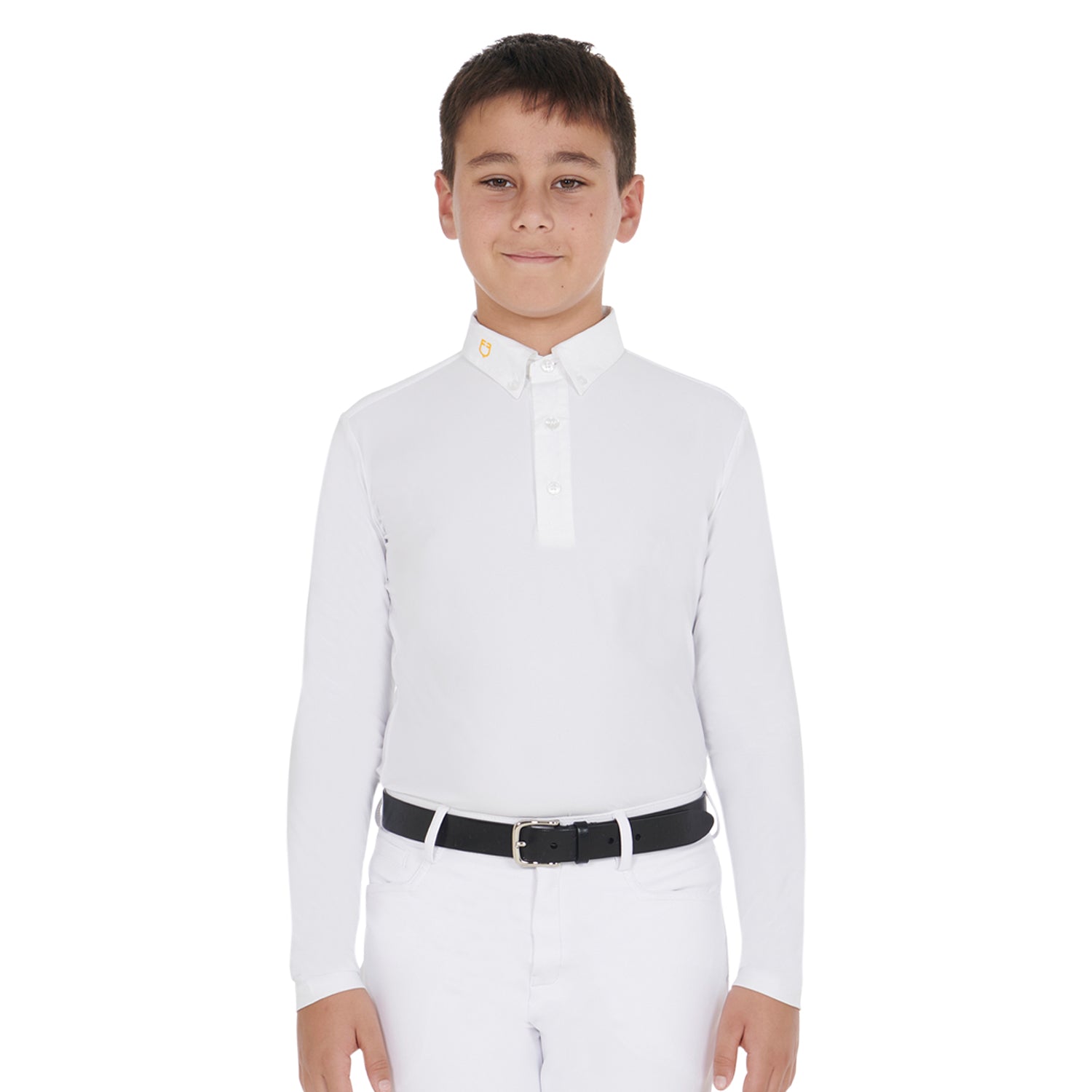 Equestro polo bambino equestro manica lunga modello warm+ - neutra