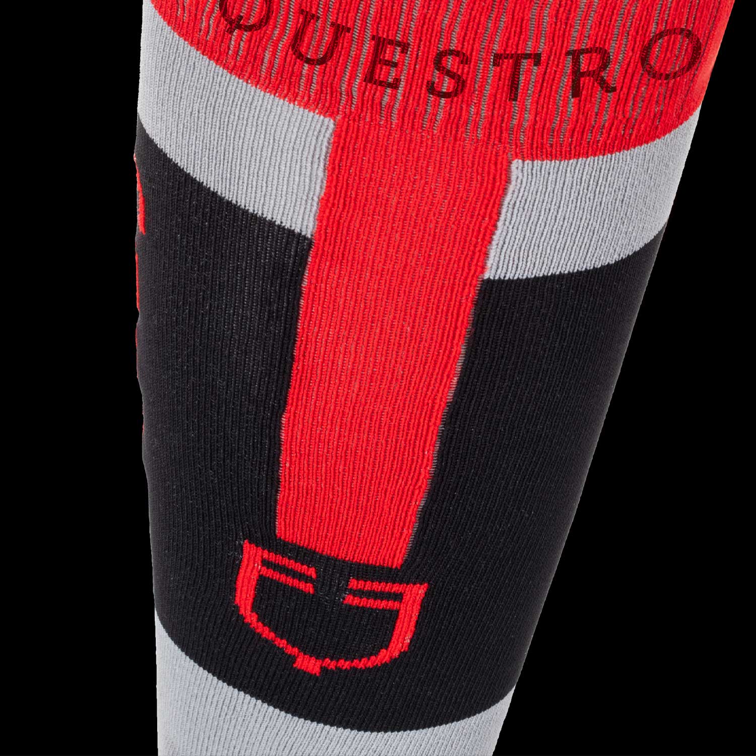 Equestro unisex technical socks - Colore BLACK/GREY/RED