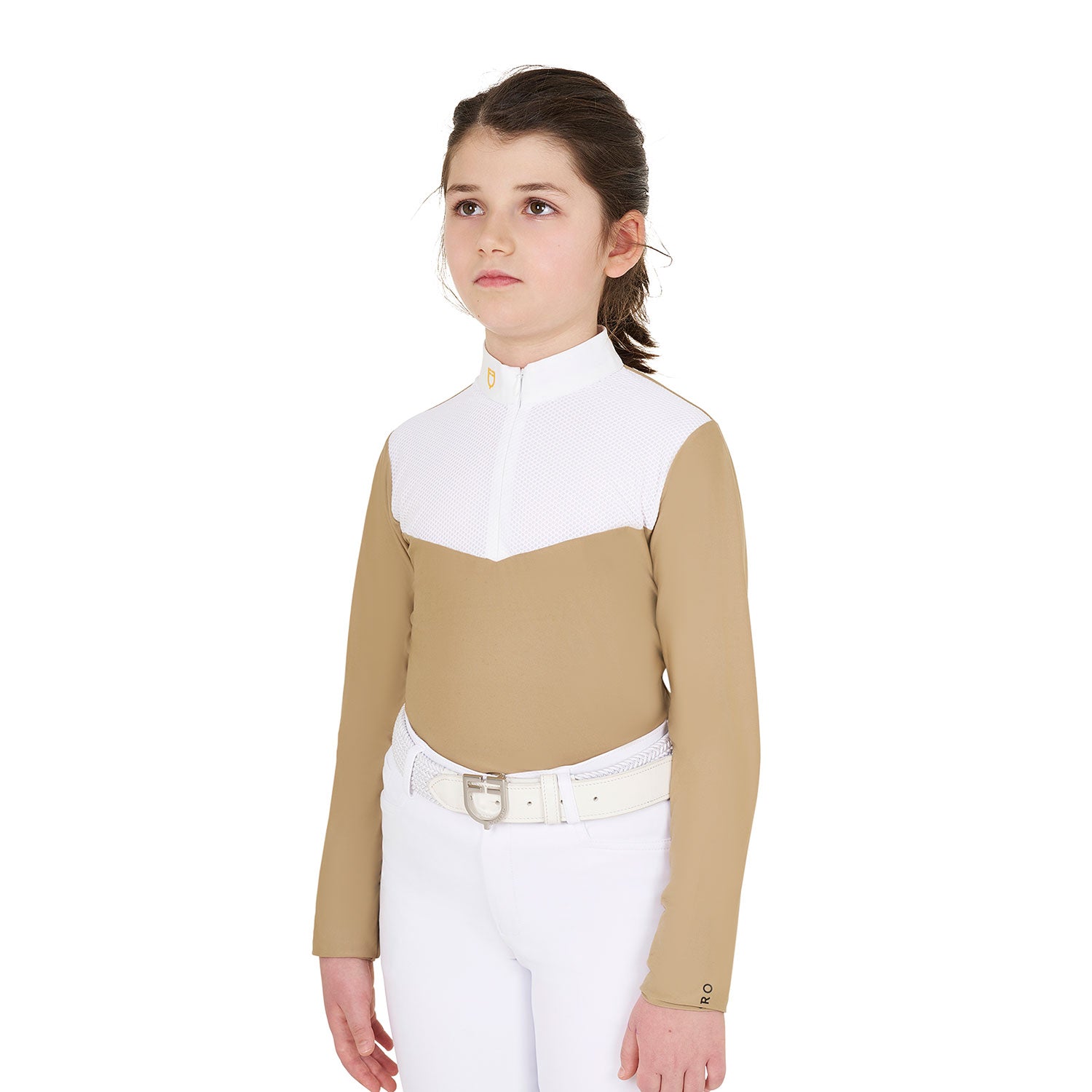 Equestro girl competition ls zip shirt 1/2 mesh - Colore INCENSE (16-1010)