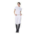 Equestro men's full grip riding breeches equestroxfise - Colore WHITE