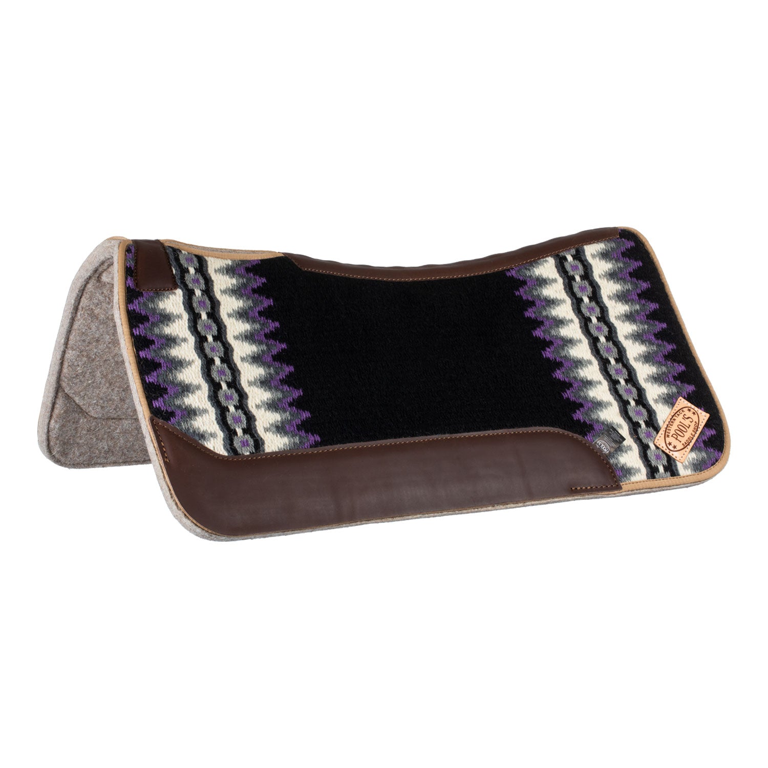 Pool's western saddle pad - Colore BLACK/WHITE/PURPLE