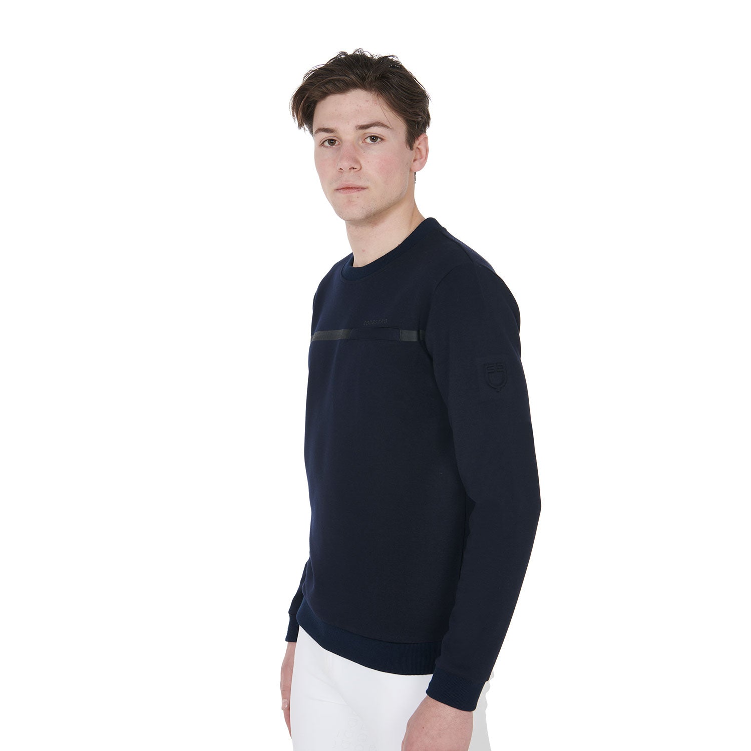 Equestro man interlock sweatshirt - Colore NAVY