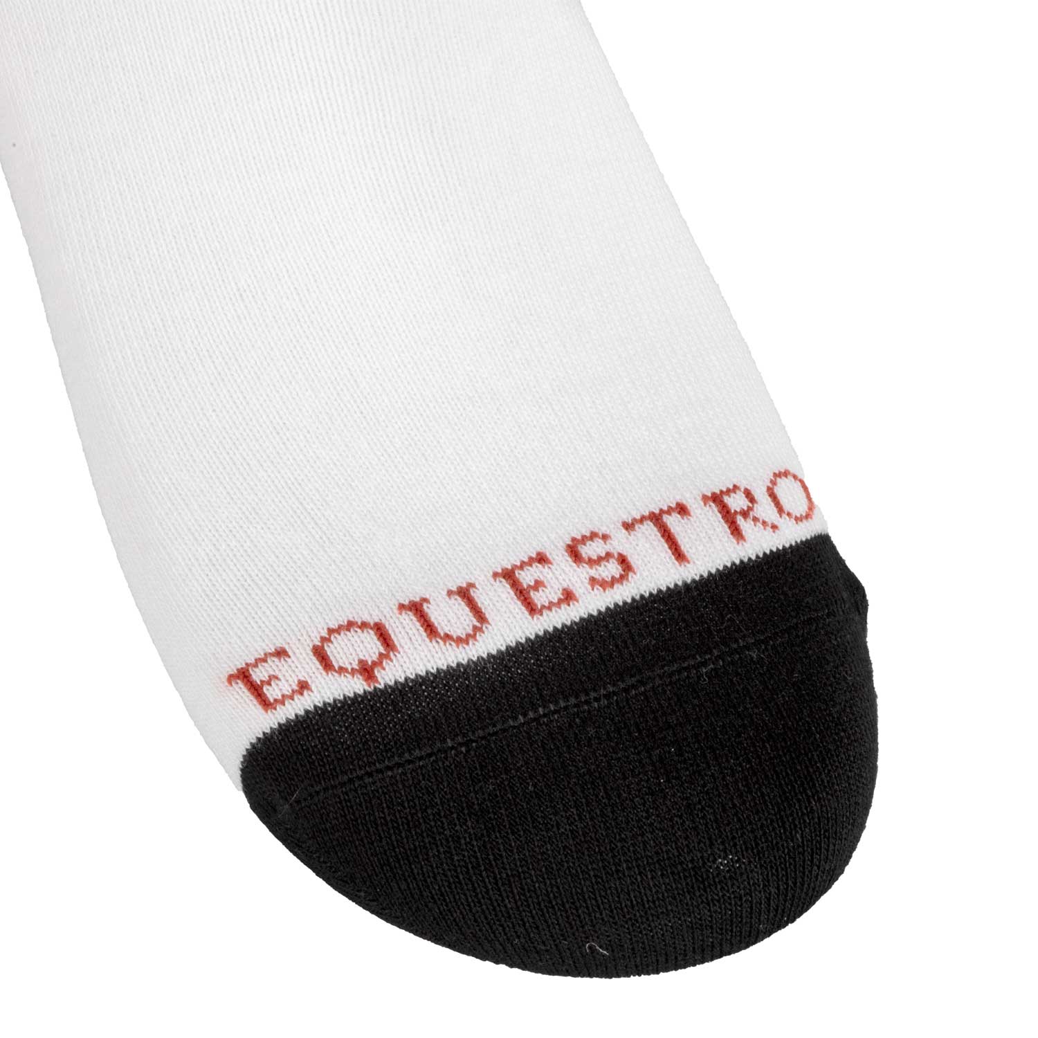 Equestro unisex college sock - Colore WHITE/BLACK/REDWOOD (18-1443)