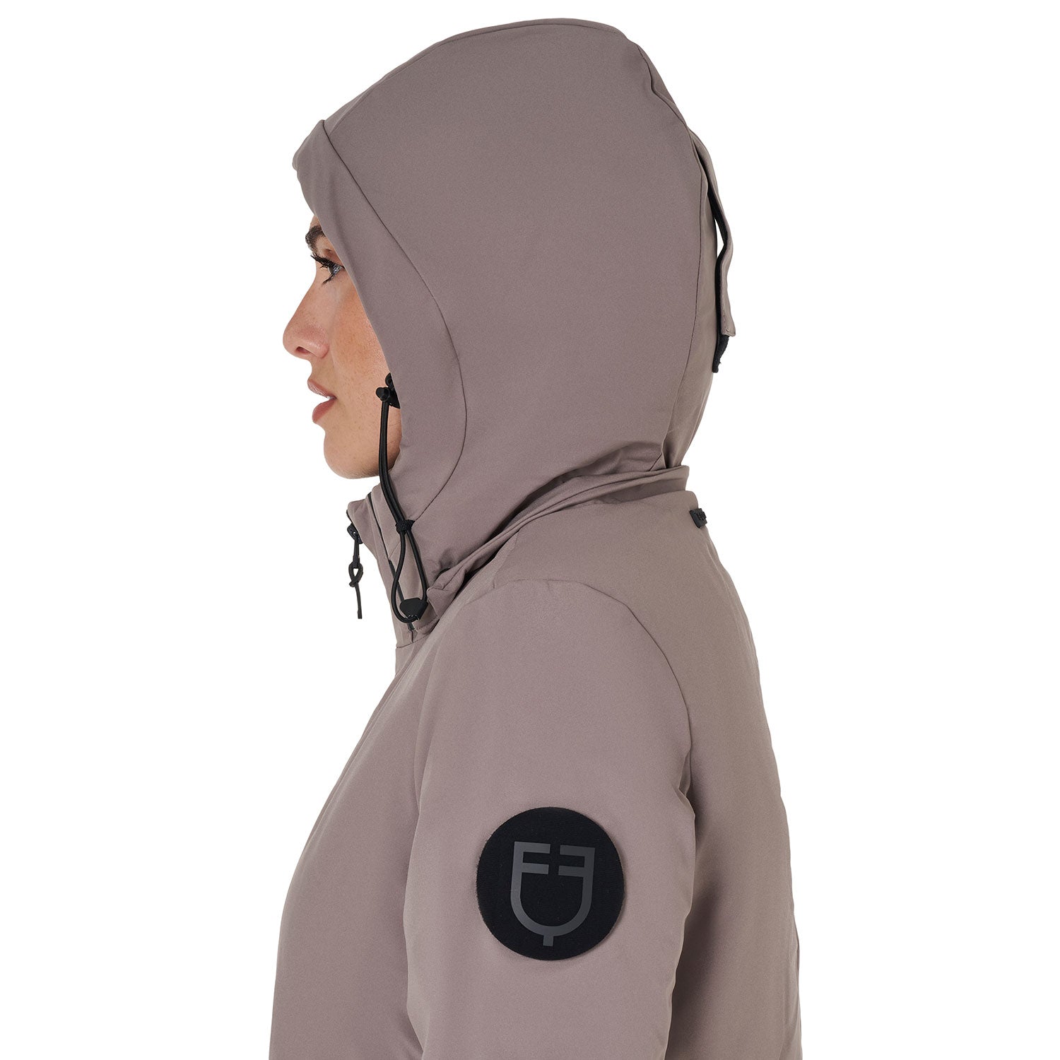 Equestro women's basic long puffer jacket - Colore BRINDLE (18-1110)