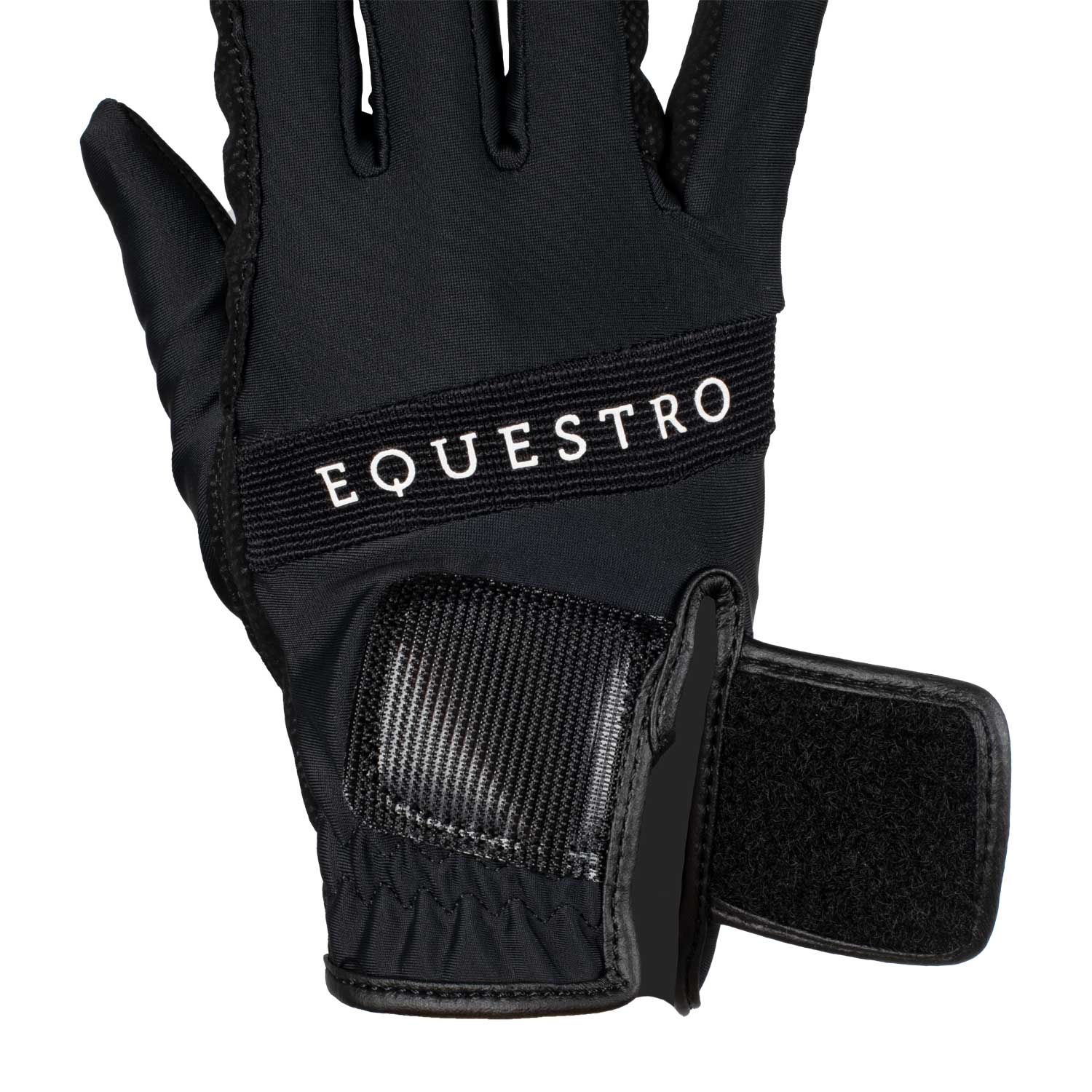 Equestro multicolor logo gloves - Colore BLACK/WHITE