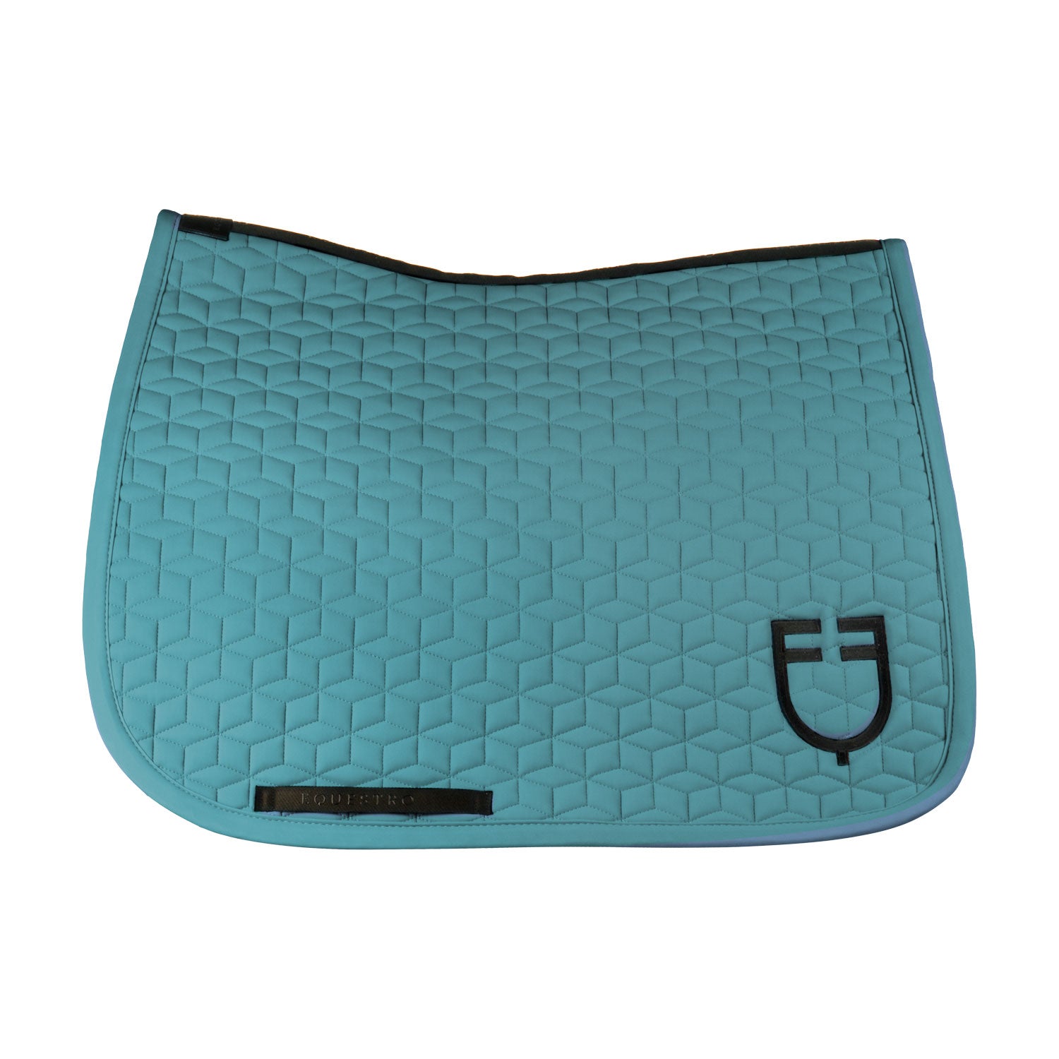 Equestro cube quilting dressage saddle pad - Colore PETROL (548C)