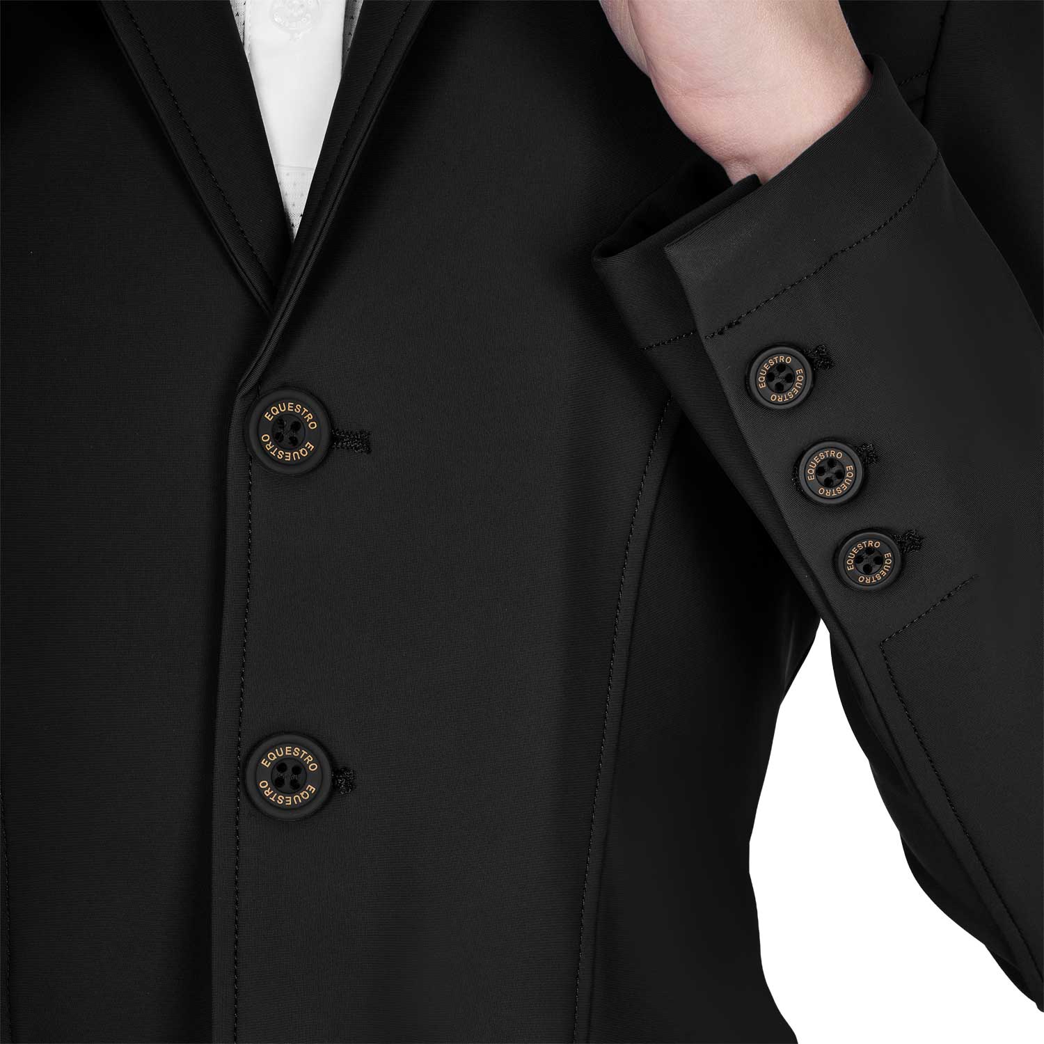 Equestro kids' girasol competition riding jacket - Colore BLACK