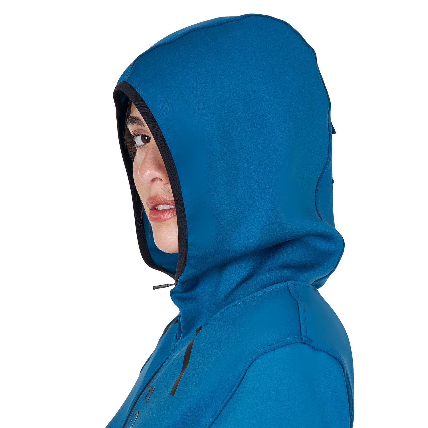 Equestro women's tecno jersey hoodie zip - Colore BLUE CORAL (19-4526)